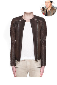 13SS New biker leather jacket